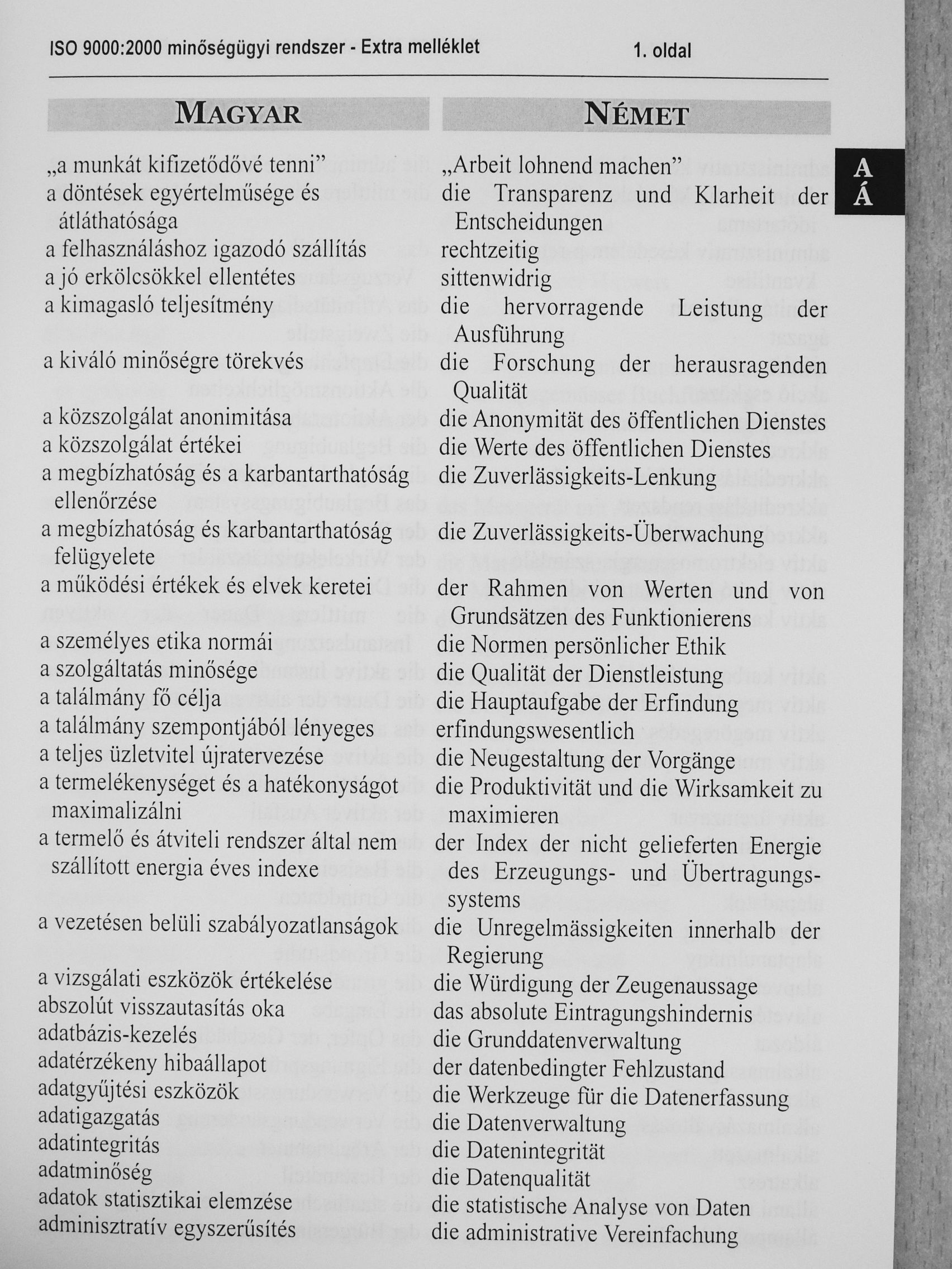 Magyar-Német Minőségügyi szótár [antikvár]