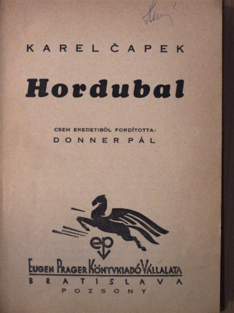 Karel Čapek - Hordubal [antikvár]