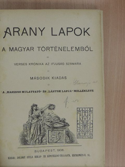 Arany Lapok a magyar történelemből 1905-1906. (nem teljes évfolyam) [antikvár]