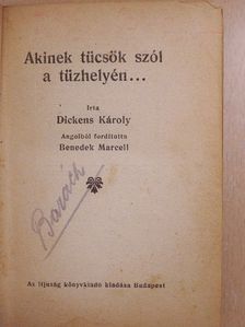 Dickens Károly - Akinek tücsök szól a tüzhelyén... [antikvár]