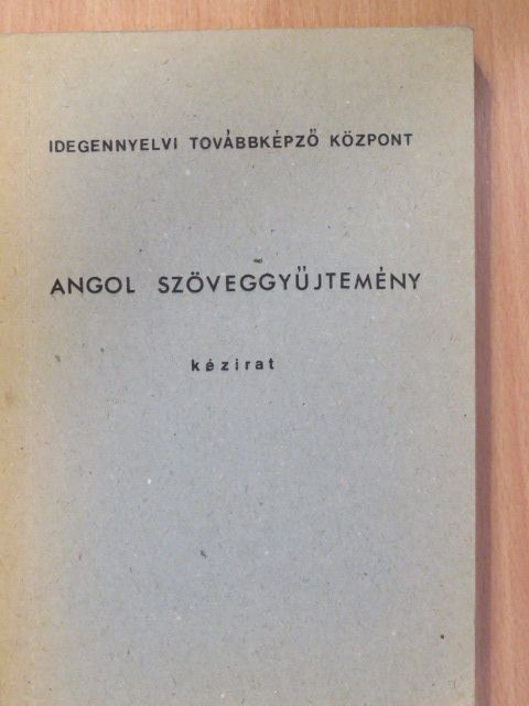 Angol szöveggyűjtemény [antikvár]
