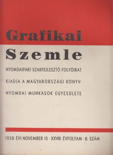 Novák László - Grafikai Szemle 1938. november [antikvár]