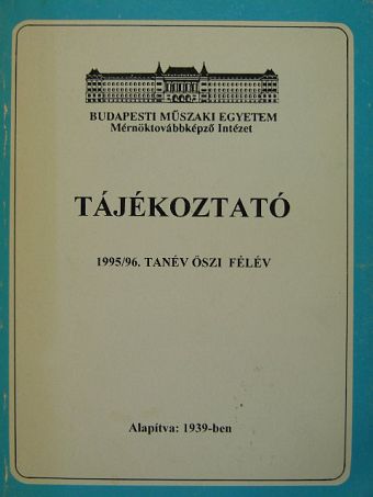 Tájékoztató 1995/96. tanév őszi félév [antikvár]