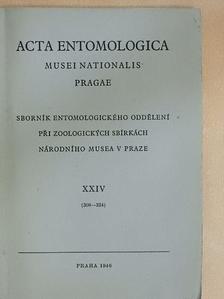 Zdenek Boucek - Acta Entomologica Musei Nationalis Pragae 1946. XXIV/308-324 [antikvár]