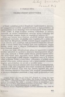 F. CSANAK DÓRA - Teleki József könyvtára (dedikált) [antikvár]