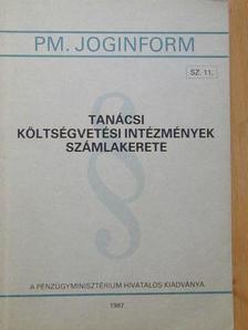 Tanácsi költségvetési intézmények számlakerete [antikvár]