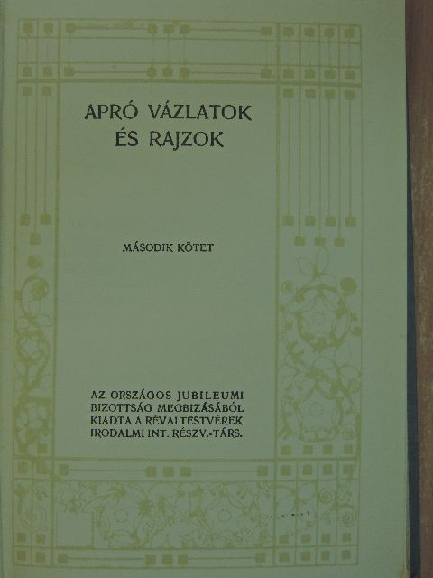 Mikszáth Kálmán - Apró vázlatok és rajzok II.  [antikvár]