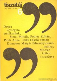 Tiszatáj 1972. 26. évf. 6. [antikvár]