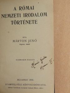 Dr. Pröhle Vilmos - A római nemzeti irodalom története/Római régiségek/Görög nyelvtan/Általános nyelvtudomány/Rendszeres franczia nyelvtan [antikvár]