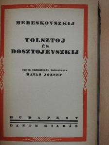Mereskovszkij - Tolsztoj és Dosztojevszkij [antikvár]