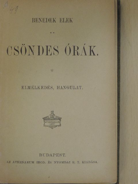 Benedek Elek - Csöndes órák [antikvár]