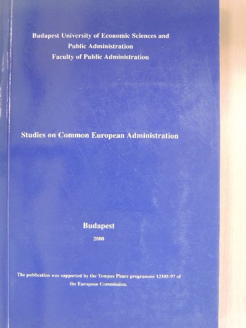 István Tózsa - Studies on Common European Administration [antikvár]