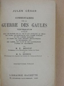 Jules César - Commentaires sur la Guerre des Gaules [antikvár]