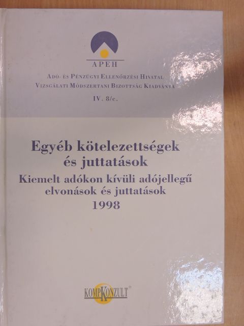 Egyéb kötelezettségek és juttatások 1998 [antikvár]