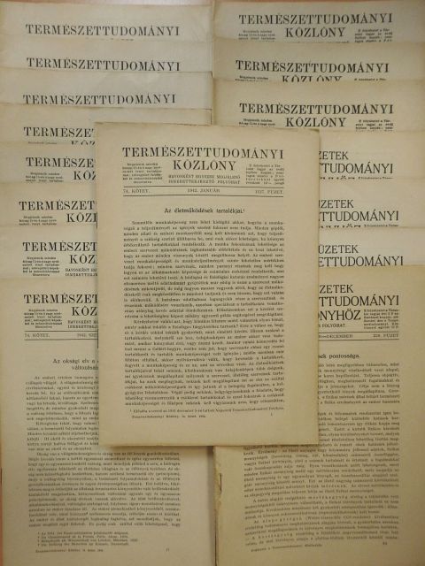 Aujeszky L. - Természettudományi Közlöny 1942. január-december/Pótfüzetek a Természettudományi Közlönyhöz 1942. január-december [antikvár]