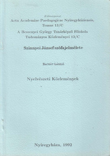 Szinnyei József szófajelmélete [antikvár]