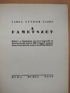 Varga Nándor Lajos - A fametszet [antikvár]