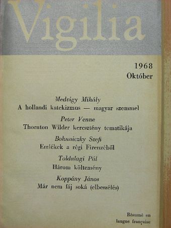 Bittei Lajos - Vigilia 1968. október [antikvár]