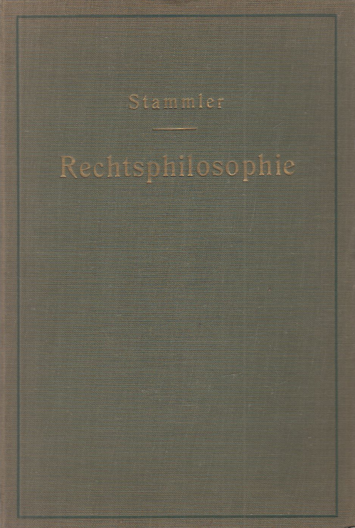 Stammler, Rudolf - Lehrbuch der Rechtsphilosophie [antikvár]