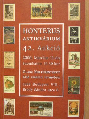 Honterus Antikvárium 42. Aukció [antikvár]