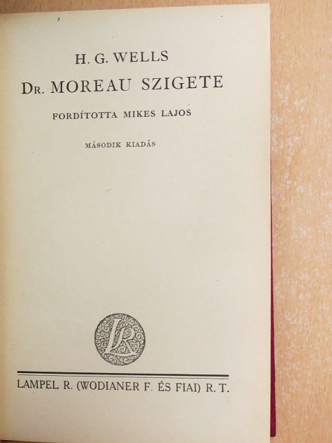 Herbert George Wells - Dr. Moreau szigete [antikvár]