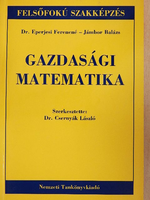 Dr. Eperjesi Ferencné - Gazdasági matematika [antikvár]