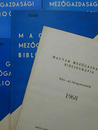 Magyar mezőgazdasági bibliográfia 1968/1-4. [antikvár]