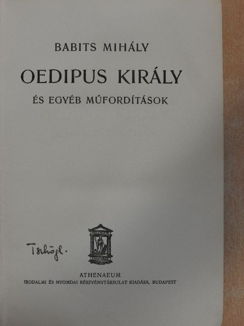 Anakreon - Oedipus király [antikvár]