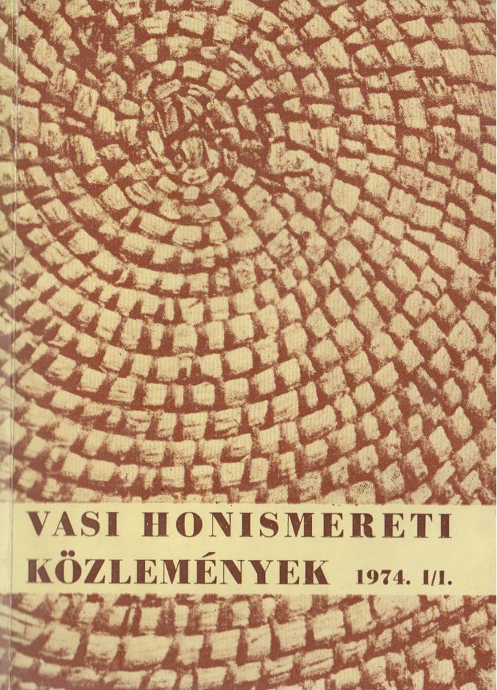 Vasi honismereti közlemények 1974 I/1. [antikvár]
