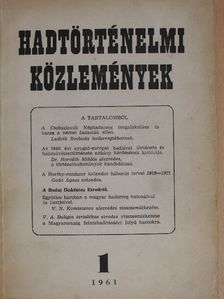 Dezsényi Miklós - Hadtörténelmi Közlemények 1961/1. [antikvár]