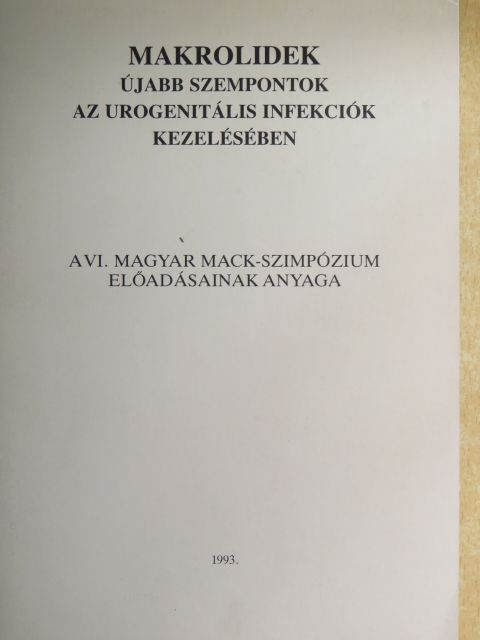 Dr. Baron Ferenc - Makrolidek [antikvár]