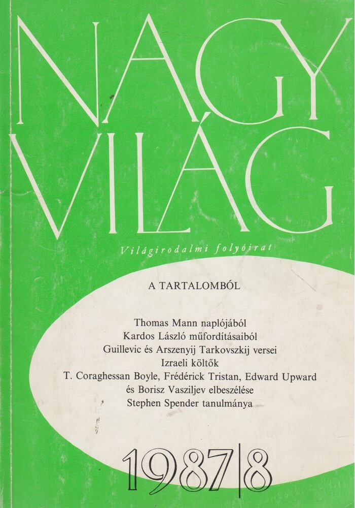KÉRY LÁSZLÓ - Nagyvilág 1987/8 [antikvár]
