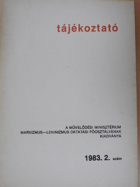 Domonkos Anna - Tájékoztató 1983/2. [antikvár]