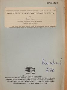 Eszter Nagy - Moss Spores in Hungarian Neogene Strata (dedikált példány) [antikvár]