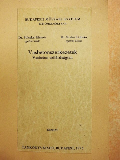 Dr. Bölcskei Elemér - Vasbetonszerkezetek [antikvár]