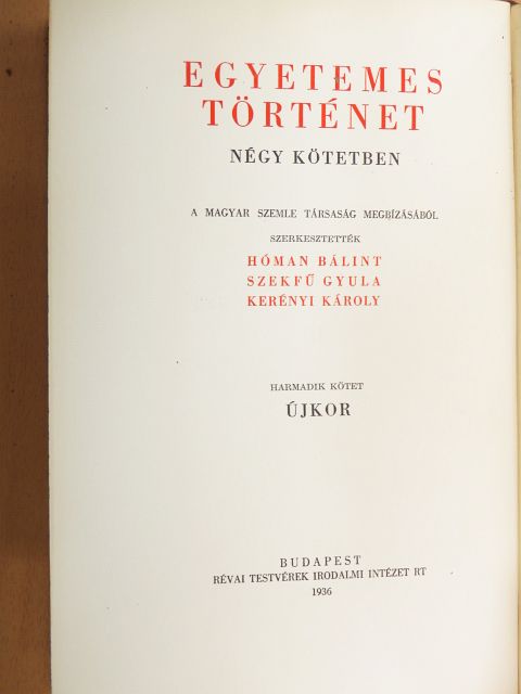Altheim Ferenc - Egyetemes történet III. (rossz állapotú) [antikvár]