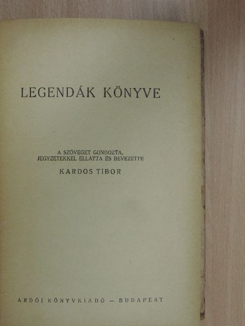 Legendák könyve [antikvár]
