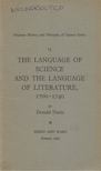 Davie, Donald - The Language of Science and the Language of Literature 1700-1740 [antikvár]