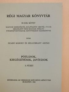 Hellebrant Áprád - Régi Magyar Könyvtár III/3. (töredék) [antikvár]