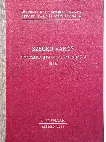 Szeged város fontosabb statisztikai adatai 1956. [antikvár]