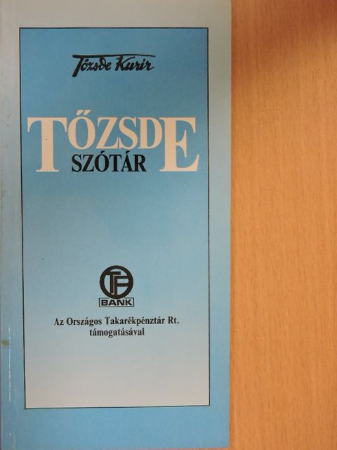 Tőzsde szótár [antikvár]