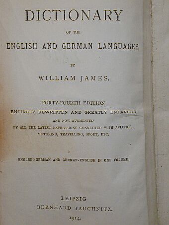 William James - Wörterbuch der englischen und deutschen Sprache/Dictionary of the English and German languages [antikvár]