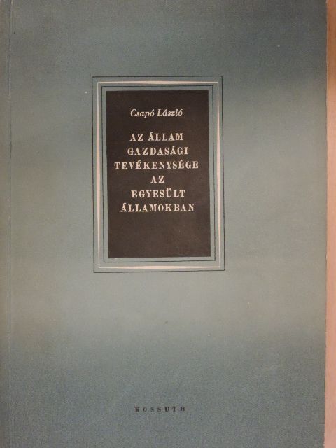 Csapó László - Az állam gazdasági tevékenysége az Egyesült Államokban [antikvár]