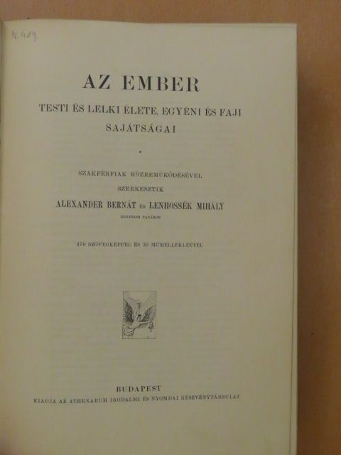 Dalmady Zoltán - Az ember testi és lelki élete, egyéni és faji sajátságai (rossz állapotú) [antikvár]