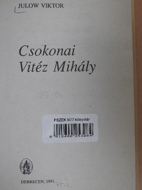 Julow Viktor - Csokonai Vitéz Mihály [antikvár]