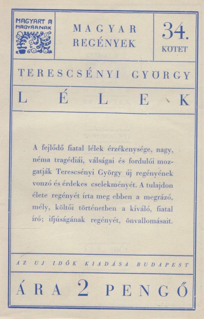 TERESCSÉNYI GYÖRGY - Lélek [antikvár]