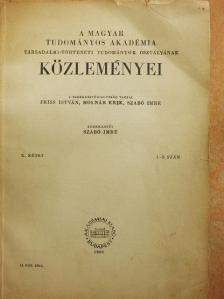 Kovács István - A Magyar Tudományos Akadémia Társadalmi-Történeti Tudományok Osztályának Közleményei 1960/1-2. [antikvár]