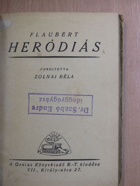 Flaubert - Heródiás [antikvár]
