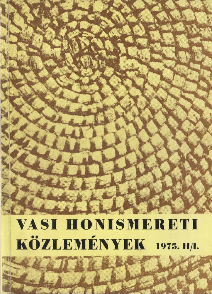 Vasi honismereti közlemények 1975. II/1. [antikvár]