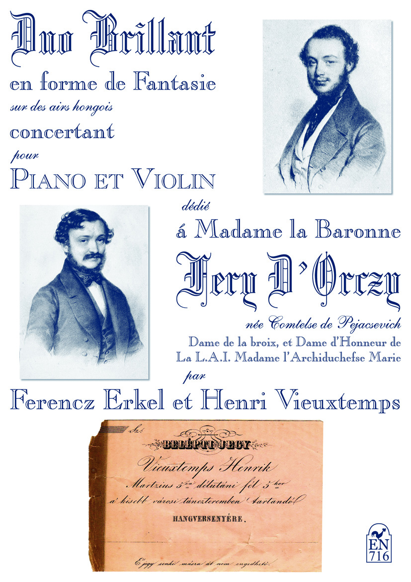 ERKEL FERENC-VIEUSTEMPS,HENRI - DUO BRILLANT EN FORME FANTASIE SUR DES AIRS HONGROISE POUR PIANO ET VIOLON